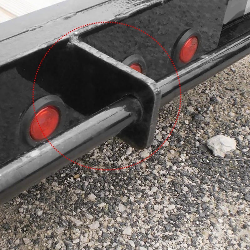 eoere 2 Pcs Weld-On Rectangular Trailer Ramp Gate Hinge Holders, Heavy Duty Steel Plate for Dump Trailers, Fits 1-1/2" Shaft - Image 3